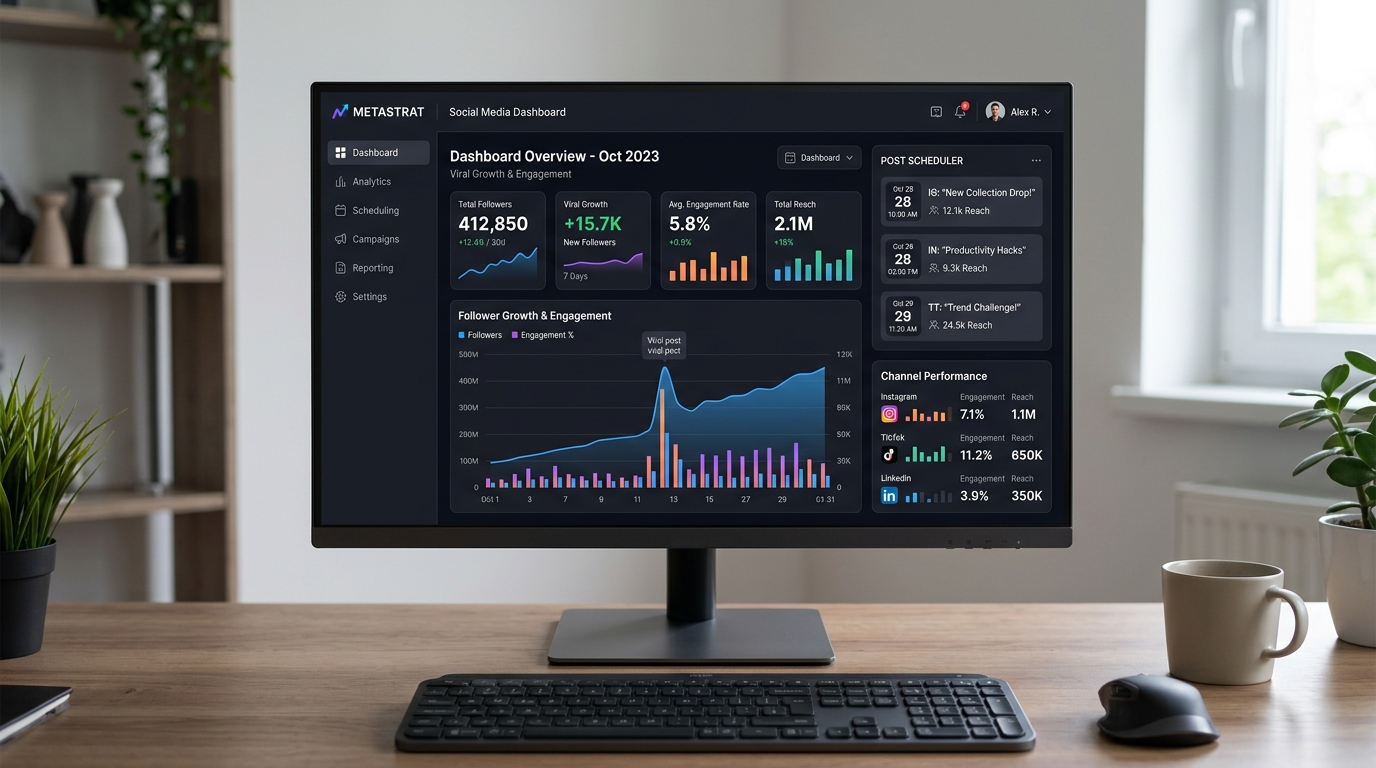 Social Media Marketing & Viral Community Growth Dashboard
